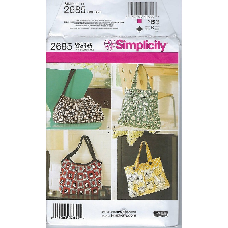 Simplicity Pattern 2685 - Ladies Handbags in 4 Styles