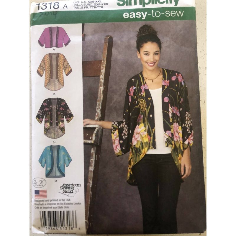 Simplicity Pattern No. 1318 - Misses' Kimono Jacket