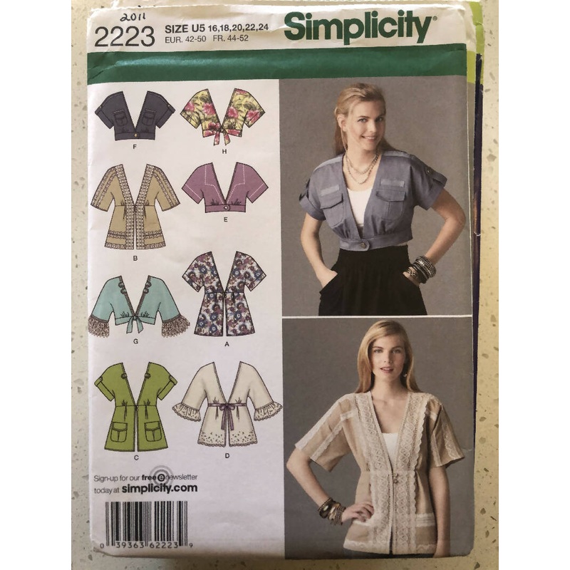 Simplicity Pattern No. 2223 - Misses' Jacket