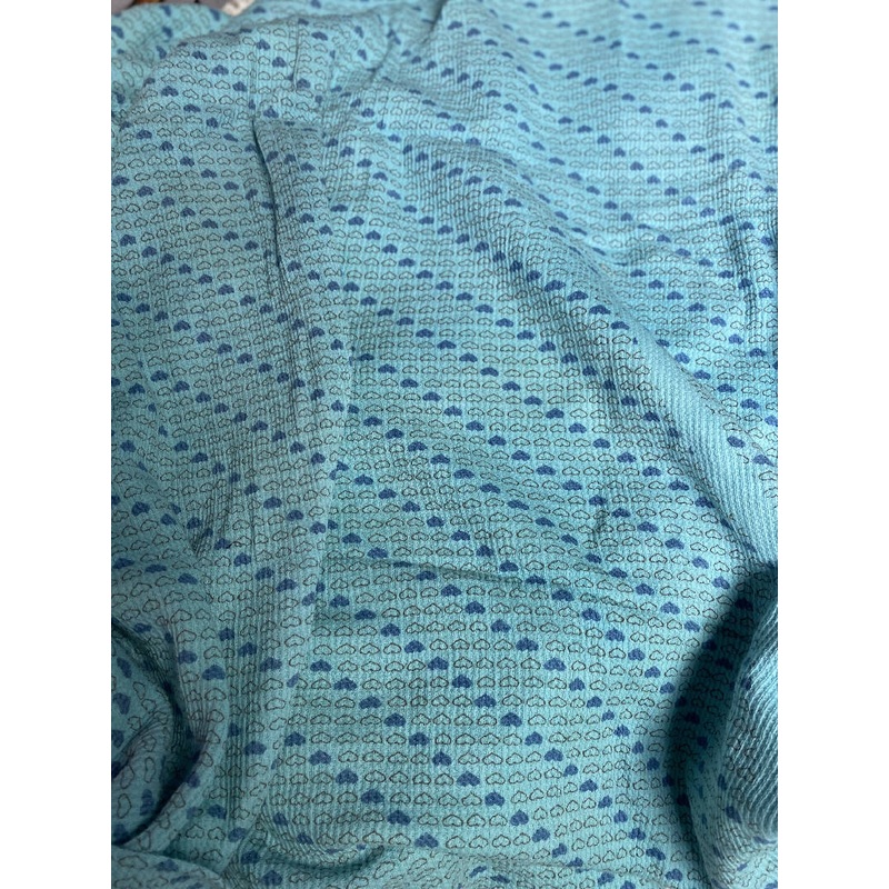 Teal lightweight knit with hearts