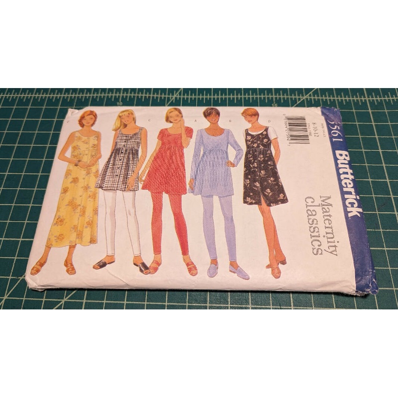 Vintage Butterick 5561 Maternity Classics Dress, Top & Leggings Pattern Sizes 8-12