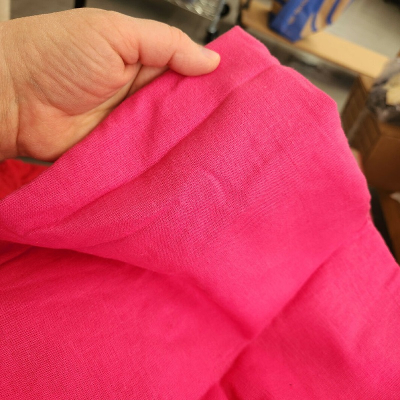 1.5 yards Hot pink linen