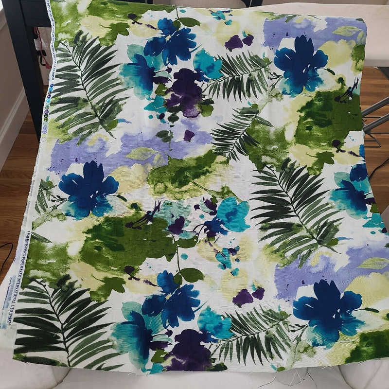 1 yard linen jacquard