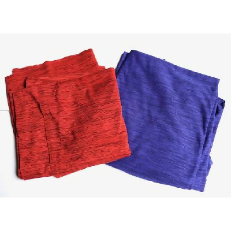 2 Yard Lot Red and Ultraviolet Space Dye High Stretch Athletic Knit