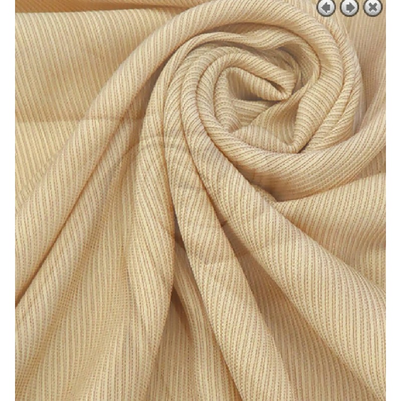 3 yds of Peachy Beige Rayon Rib Suiting