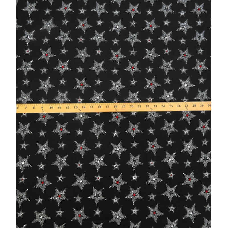 5 yds Star Print Georgette
