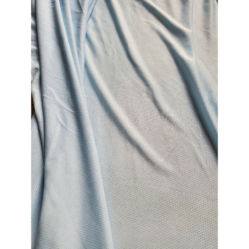 Baby Blue Polyester Mesh Knit - 4.5 yds