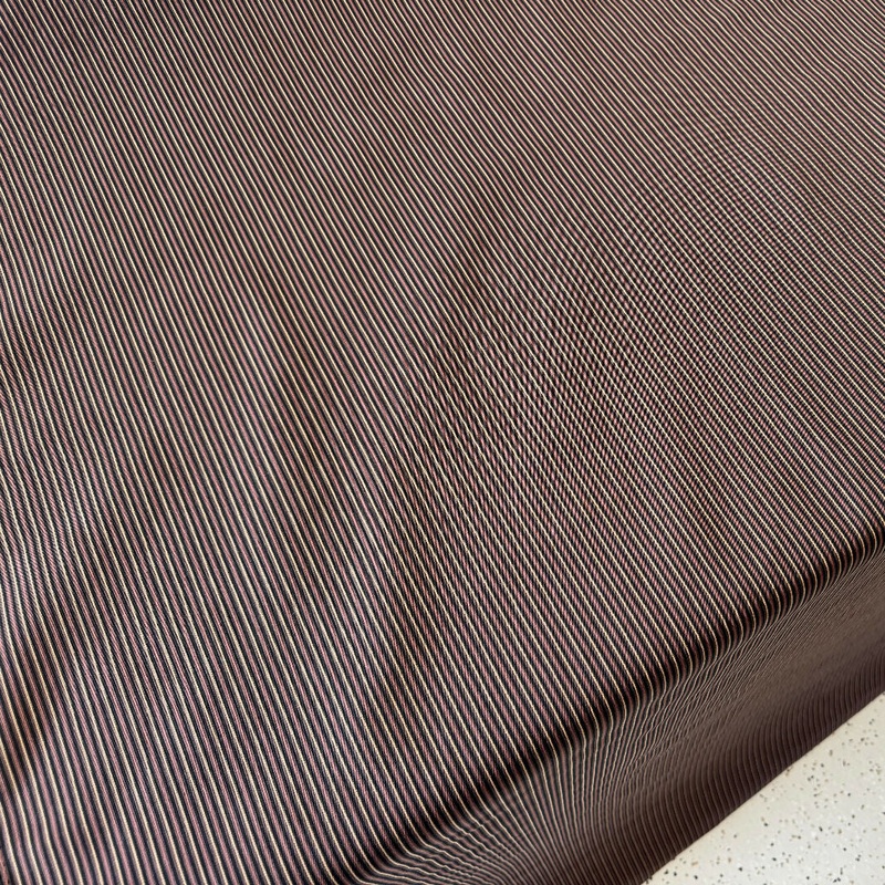 Black, Brown, Mauve & Tan Striped Cotton-Lycra Blend Woven - Yardage