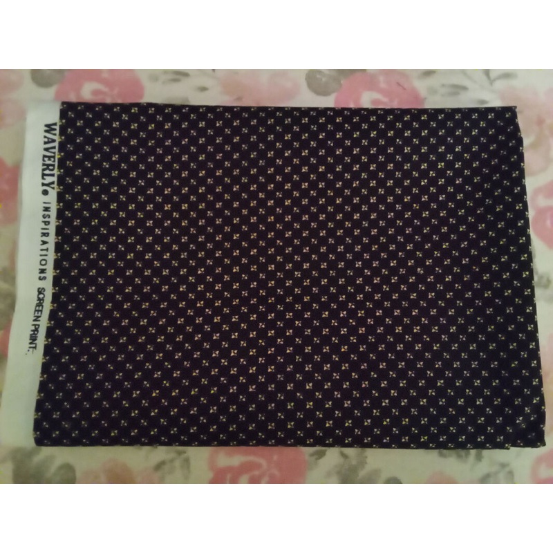 Black Gold Diamond Cotton Fabric