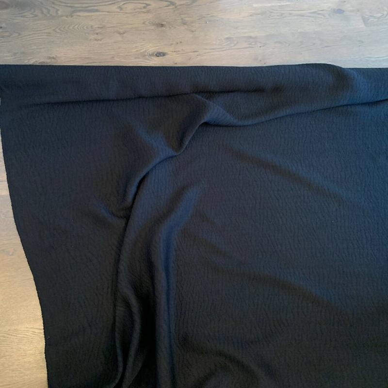 Black Polyester Jacquard - Yardage