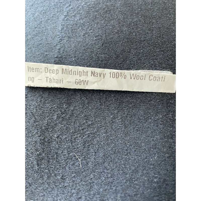Deep Midnight Navy Wool Coating