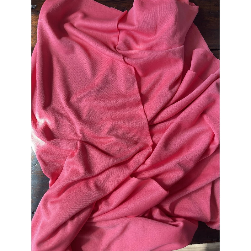Hot Pink Lightweight Ponte Knit 1yd 25% stretch