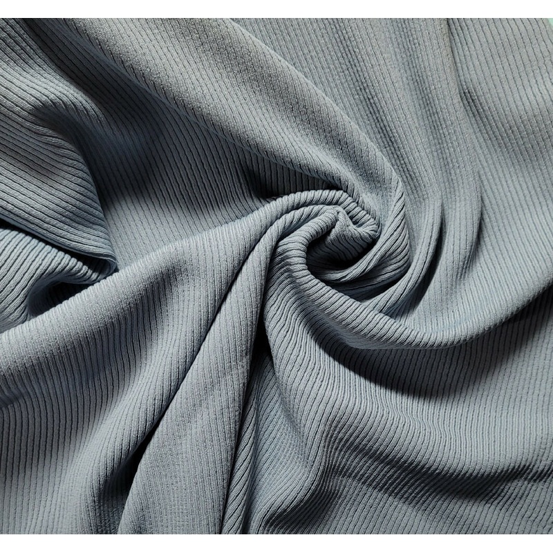 Light blue rib knit 2 1/2 yds, 44" Wide