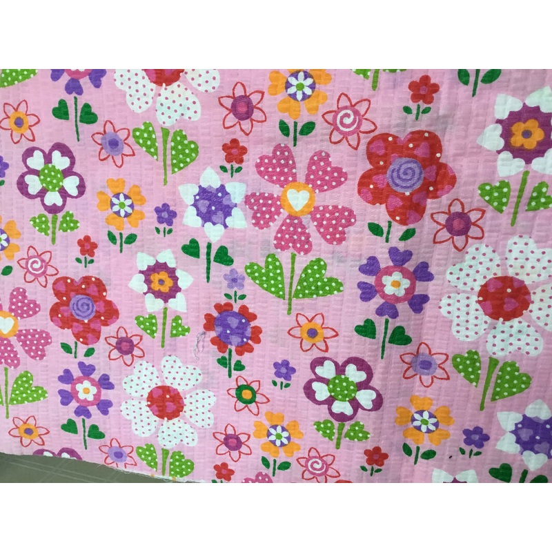 Pink Floral Seersucker