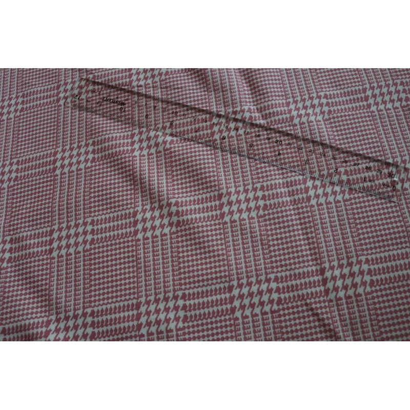 Pink Houndstooth Scuba 1-yrd
