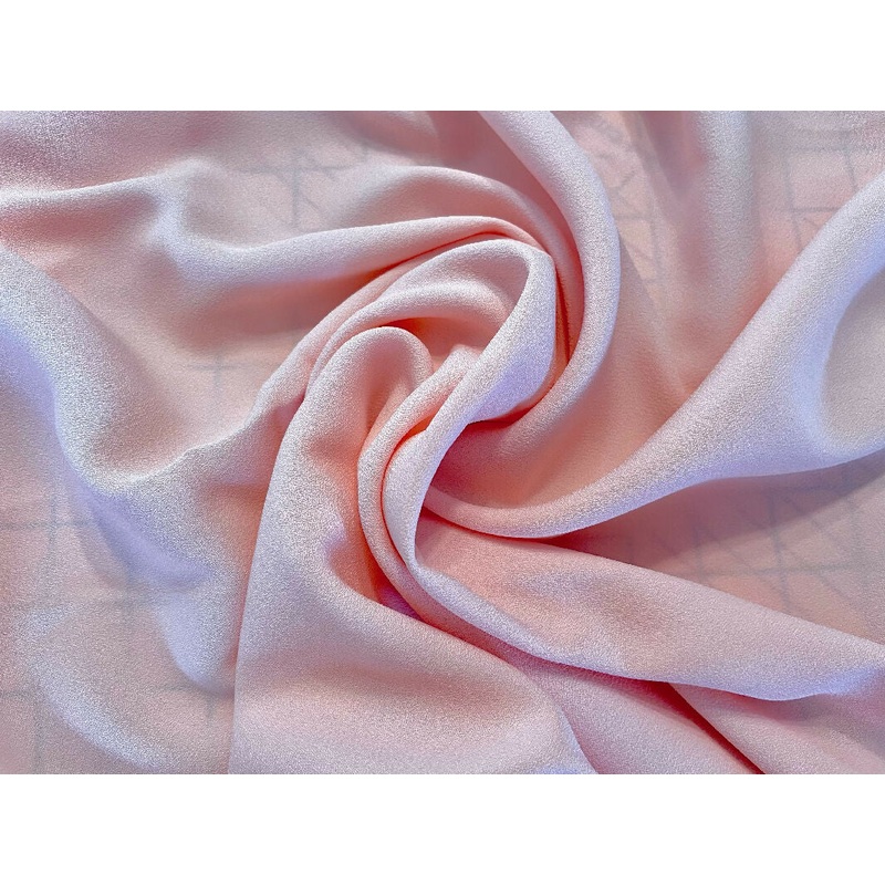 Pink Polyester Crepe 3 yards