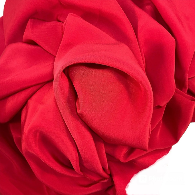Red Poly Dress Solid - 2 5/8 yds