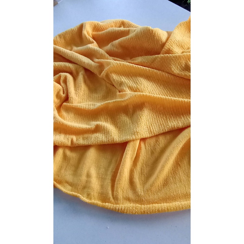 Textured Yellow Terry Cloth, 1 1/3 Yards
