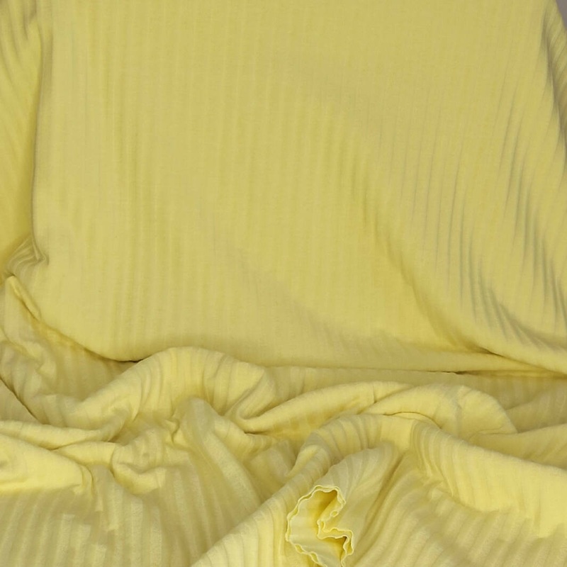 Yellow Wide Rib Knit