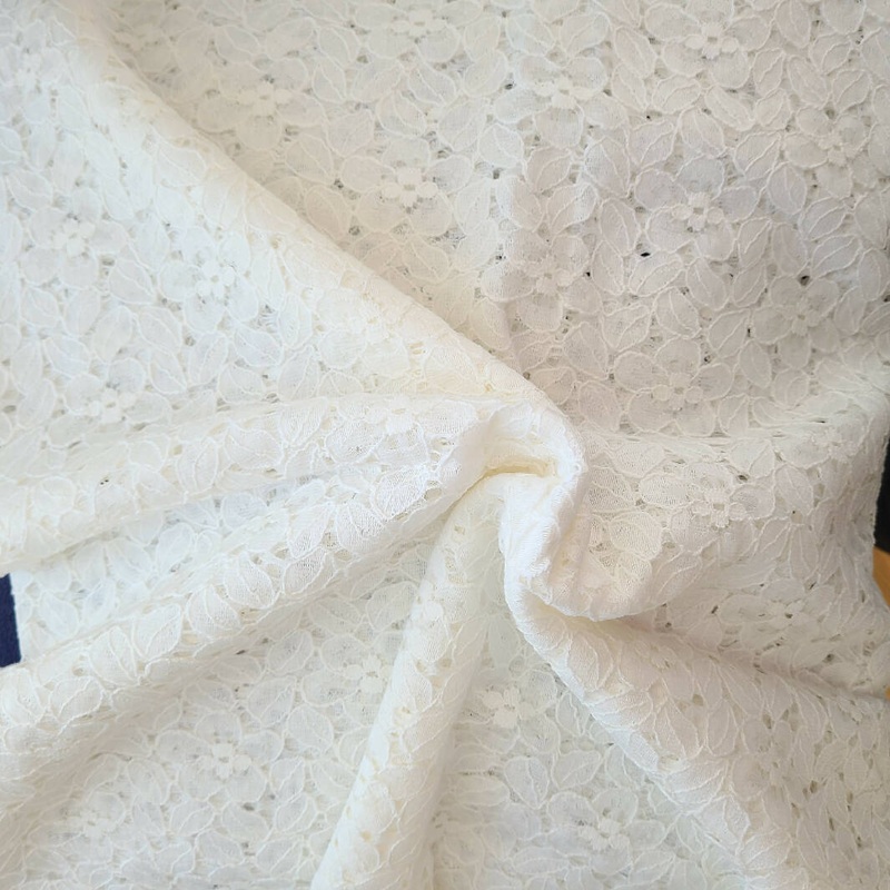 1+ yards corded floral rayon lace