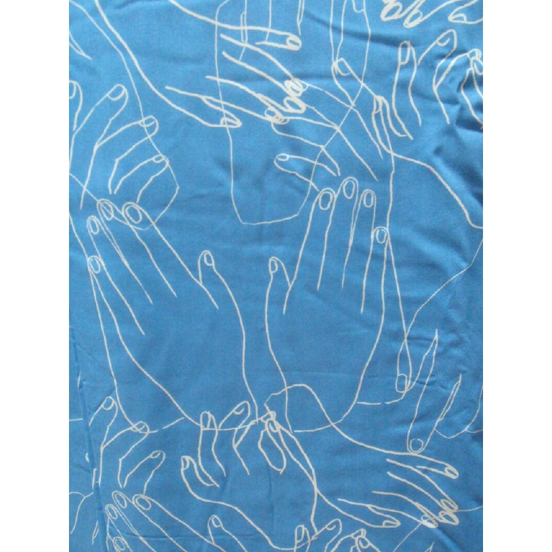 3.5 Meters, 55" Wide Lady McElroy "Hands On" Viscose Rickardi Lawn
