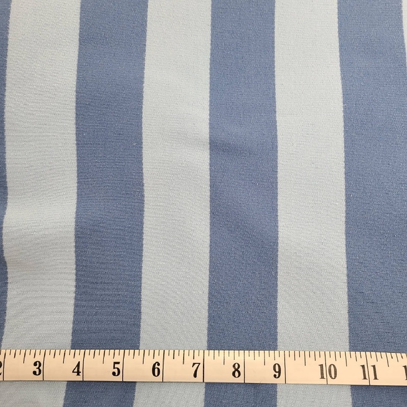 Blue Stripe Sweatshirt Fleece Fabric 1 3/4 yard