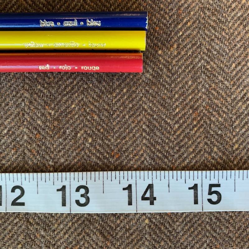 Brown Wool Herringbone - Yardage