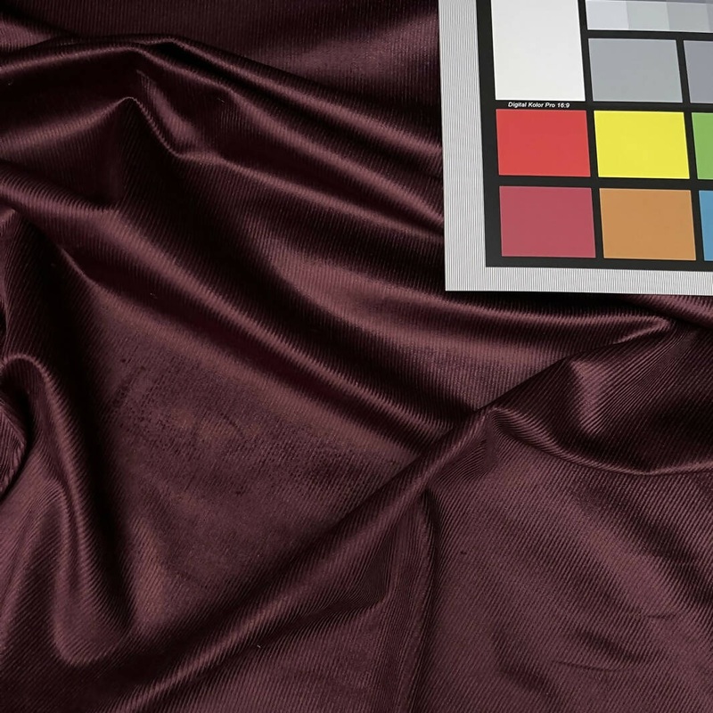 Burgundy Fine Wale Cotton Stretch Corduroy 1.25 Yrd