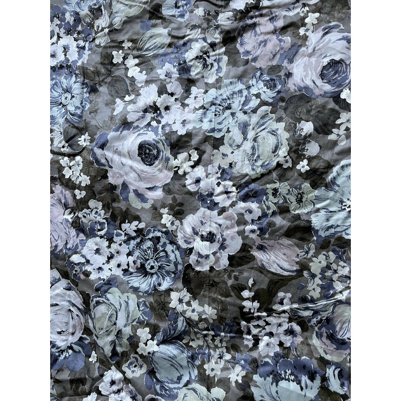 Floral woven cotton sateen, 3 yds