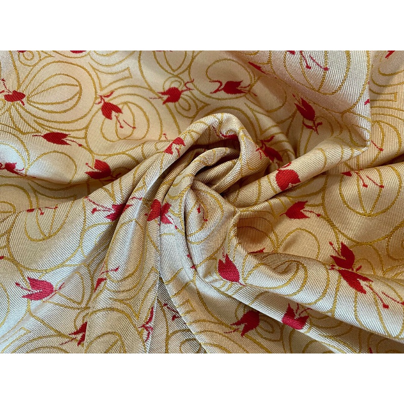 Gold and Red Brocade 2 1/3 Yards