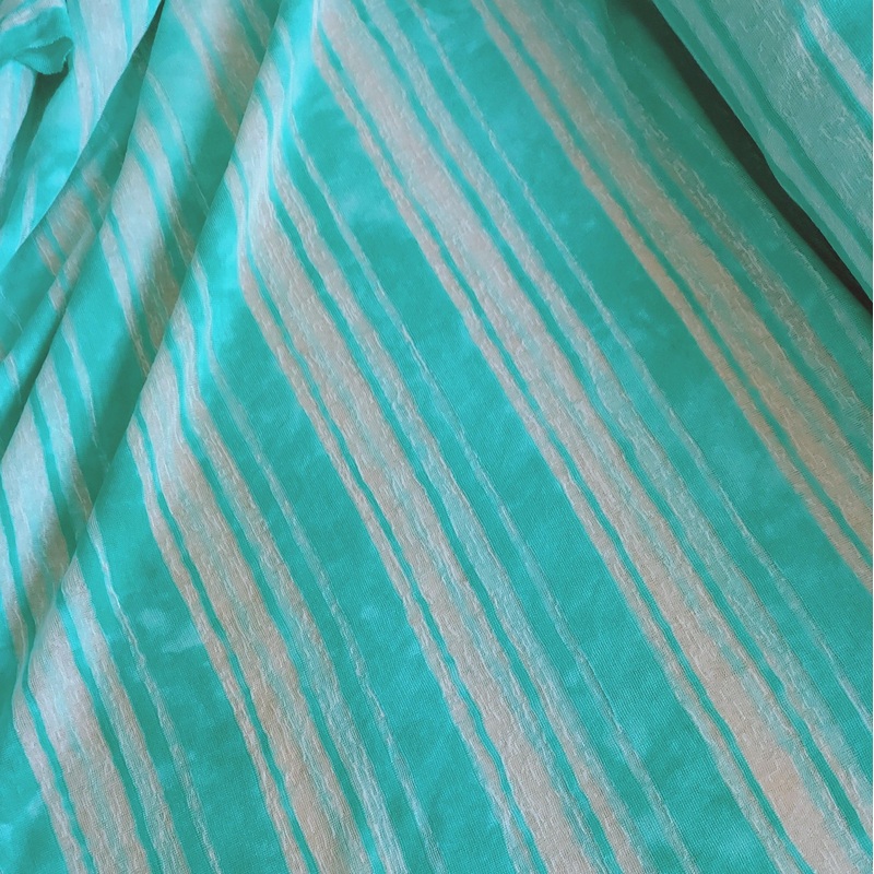 Green Heather Rayon Stripe JERSEY KNIT