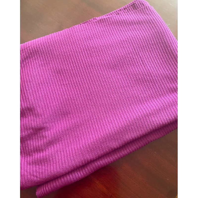 Magenta Bamboo Rib Knit - 1 meter