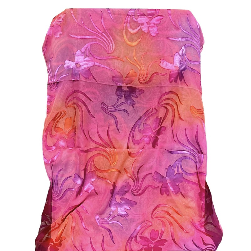 Multi Color Chiffon Floral - 1 1/2 yds