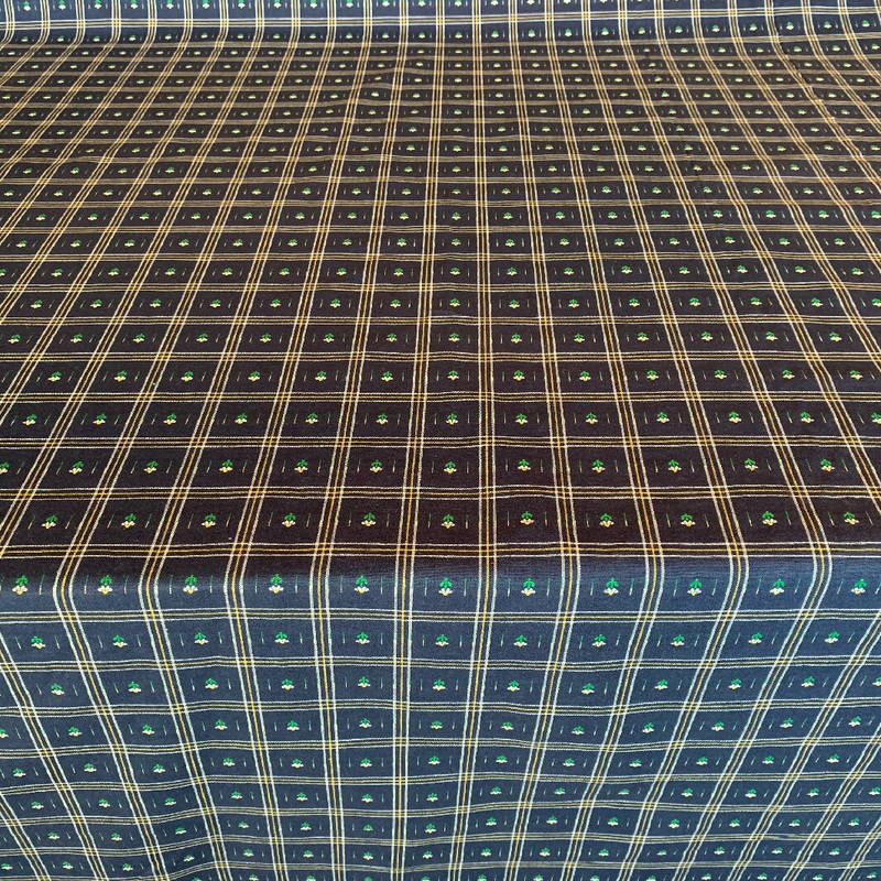 Navy with Flower - Yardage