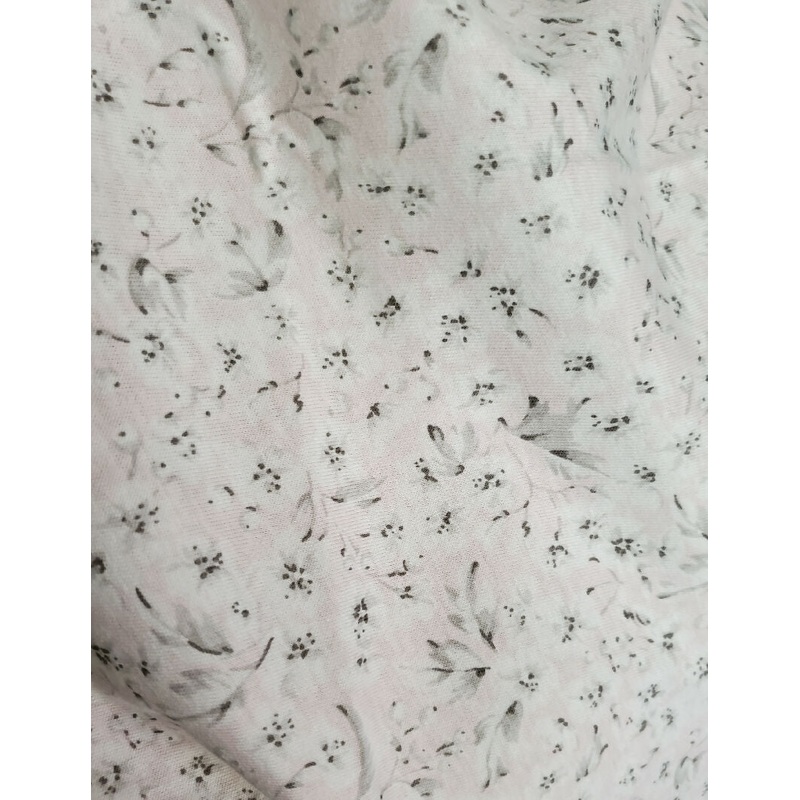 Pink/White Cotton/Rayon Floral Knit Remant