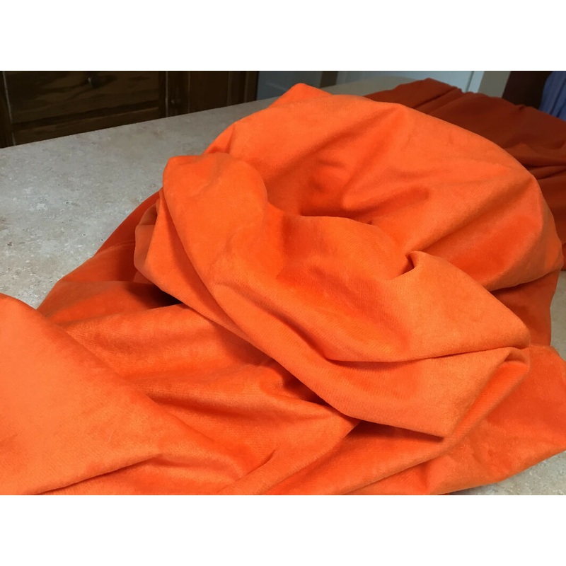 Red/ orange sueded- look poly