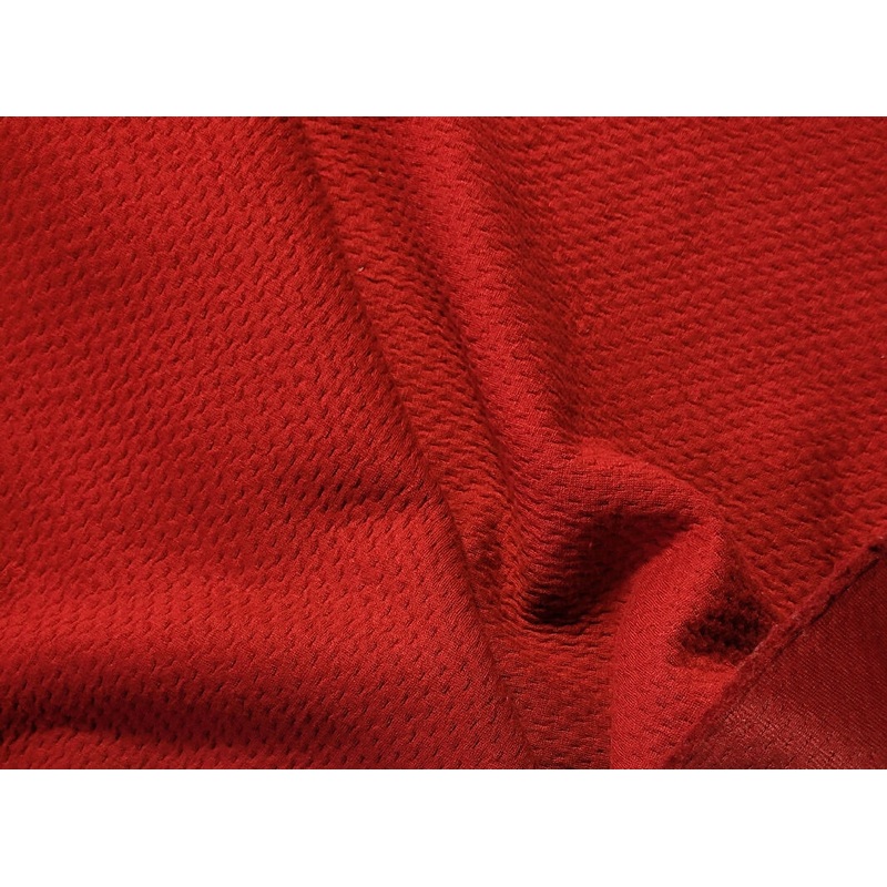 Red Puckered Dot Double Knit 1 1/3 yards