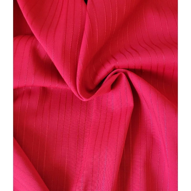 Stretch Woven Shirting Fabric dark red 1.4 meters / 1.5 yds
