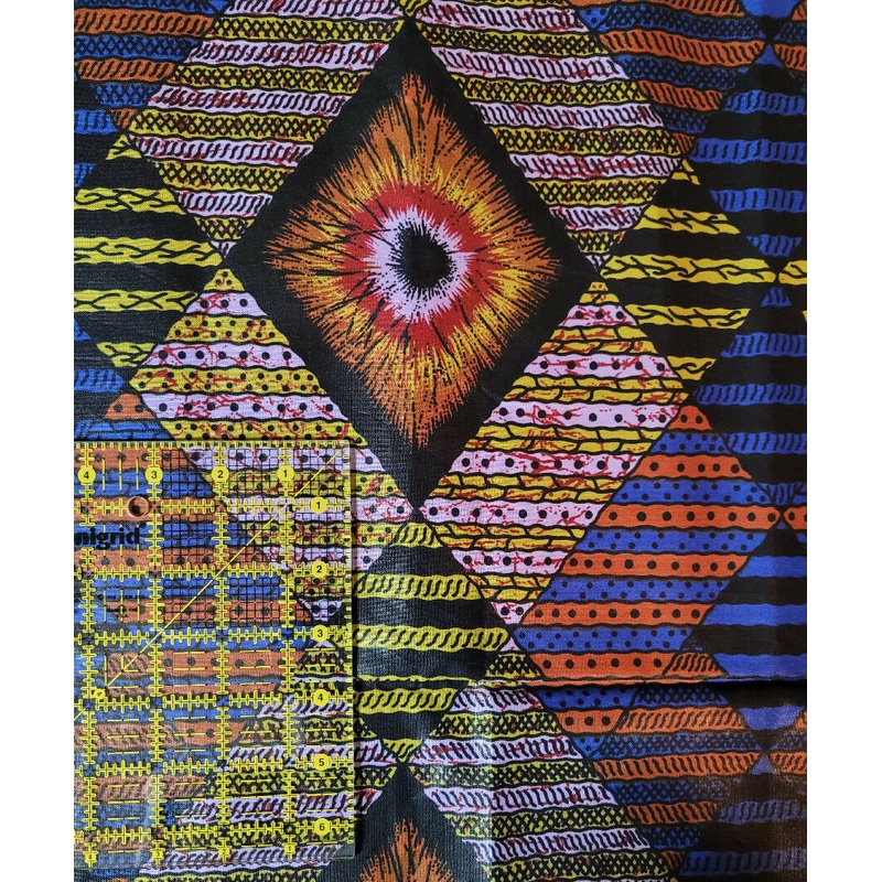 Vintage waxed Ankara print 1 1/4 yds