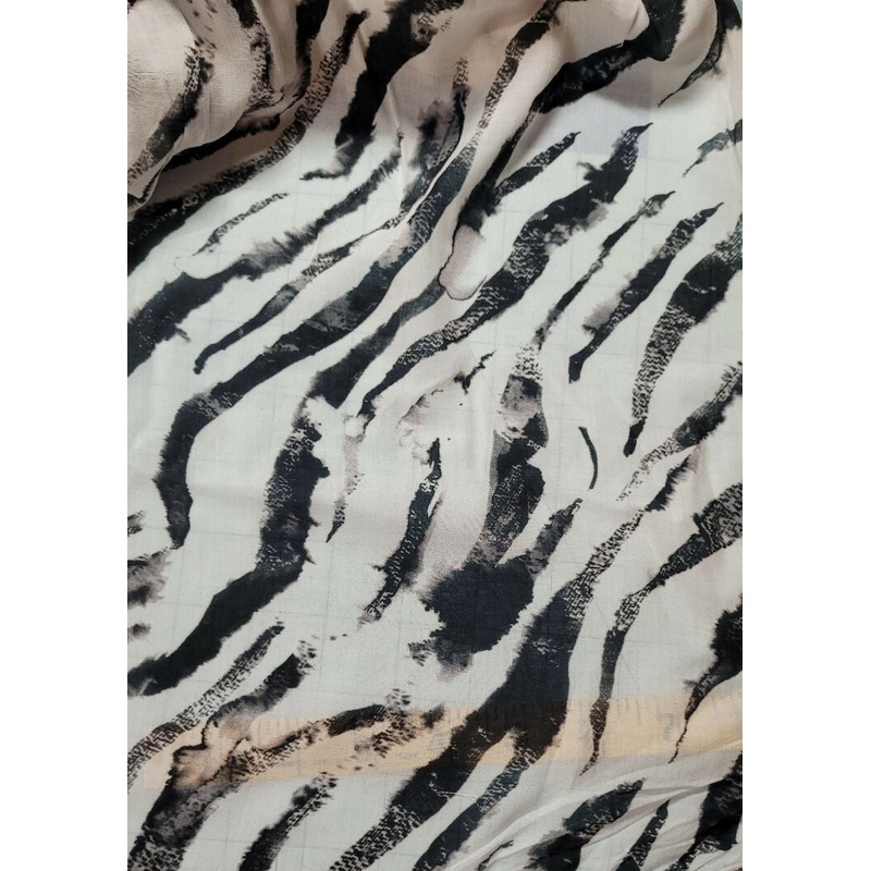 Zebra Printed Cotton Lawn - 3 1/2 yards