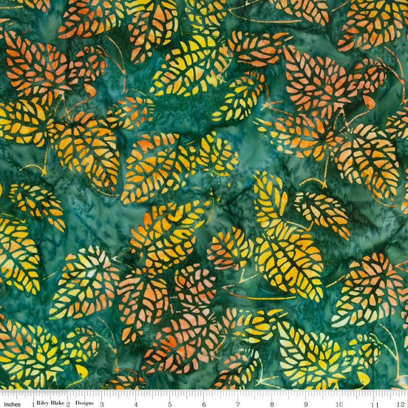 $60 Whole 10 Yard Bolt Riley Blake Batiks Green Multi